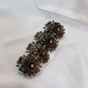 Pretty!  Brown Flower Bracelet